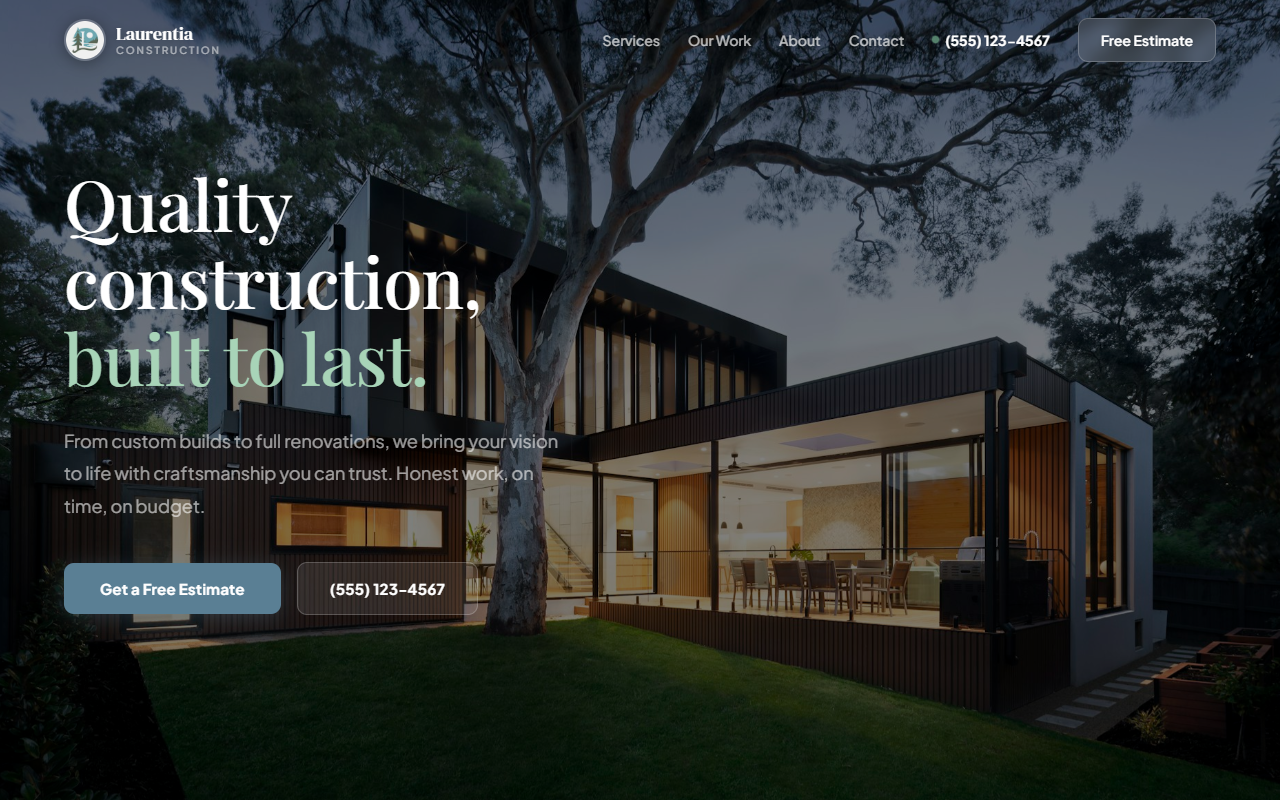 Laurentin Construction website
